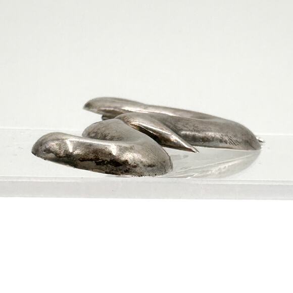 Taxco Sterling Silver Brooch Vintage Modernist Freeform Abstract Signed TJ-14 - Picture 10 of 12